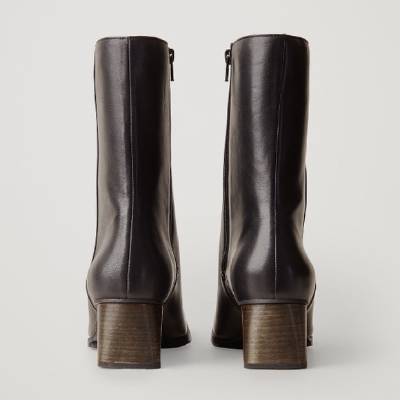 COS Square-toe Wedge Boots - Picture 4 of 8